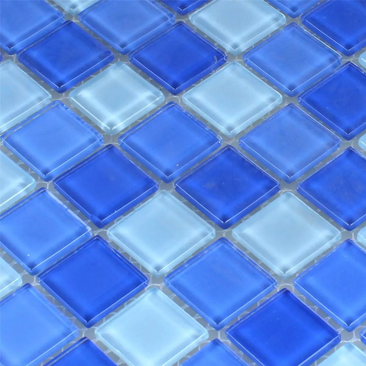 Sample Mosaic Tiles Glass Light Blue 