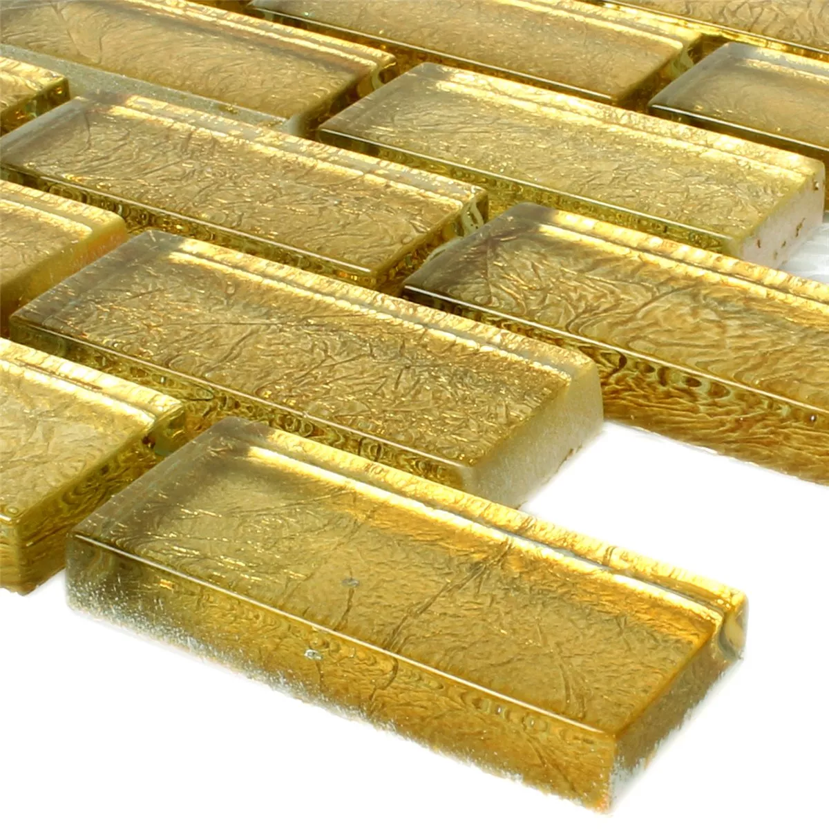 Glasmosaik Fliesen Saturn Gold Rechteck Glasmosaik Fliesen Saturn Gold Rechteck