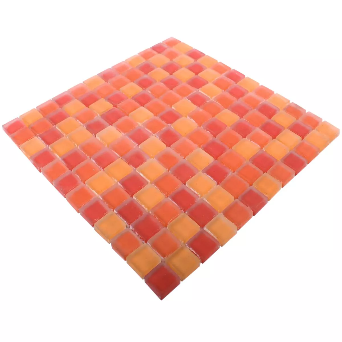 Stakleni Mozaik Pločice Blossom Narančasto Crvena Mix Mat