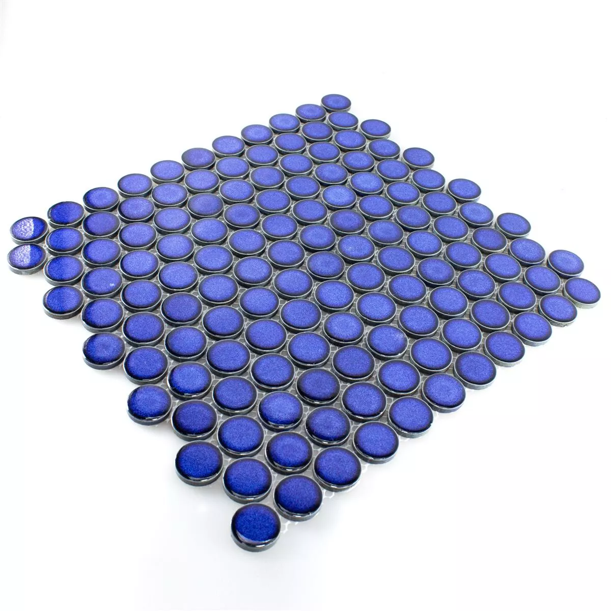 Cerâmica Botão Azulejo Mosaico Mission Azul