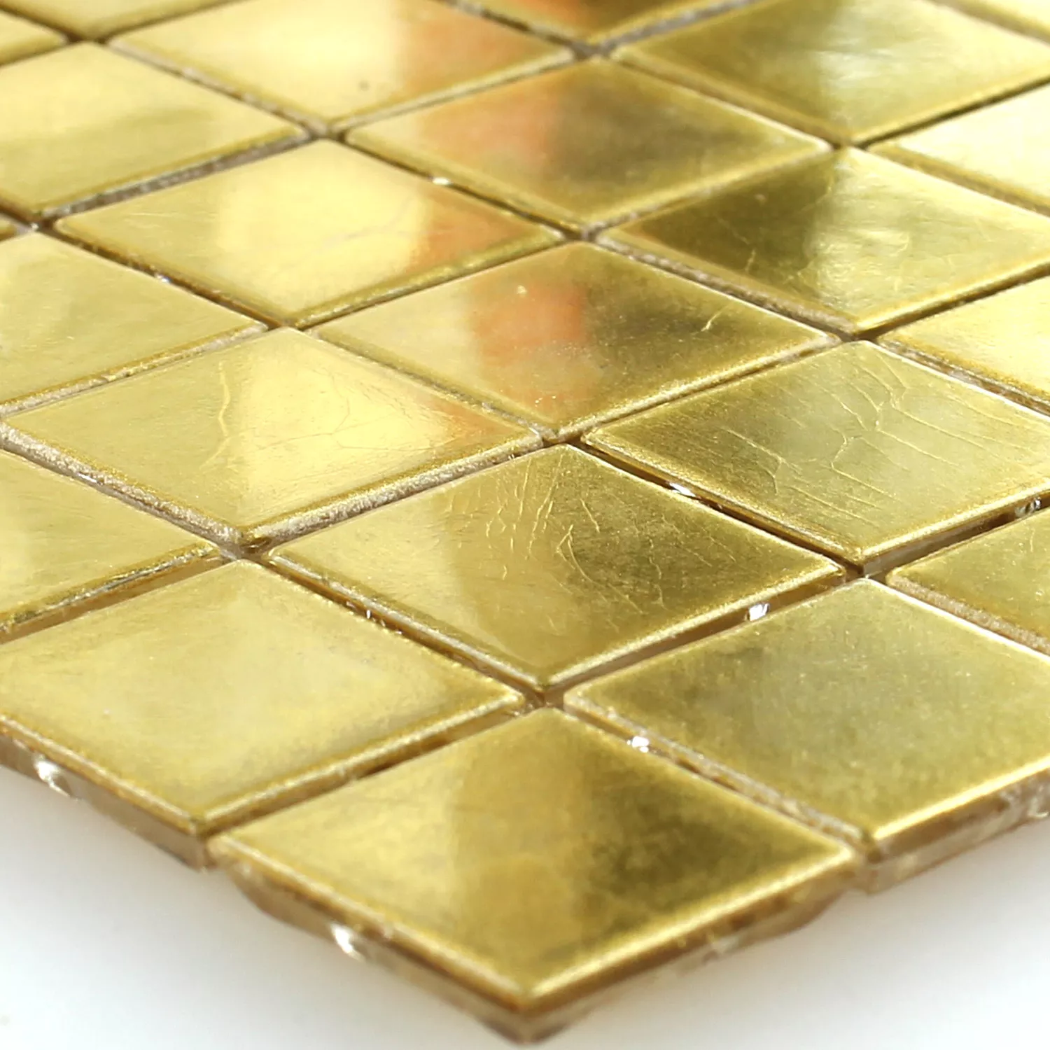 Mosaïque En Verre Doré 1m² – Effet Brillant Et Résistant Au Gel, 8 Mm, Pour Salle De Bain Ou Cuisine