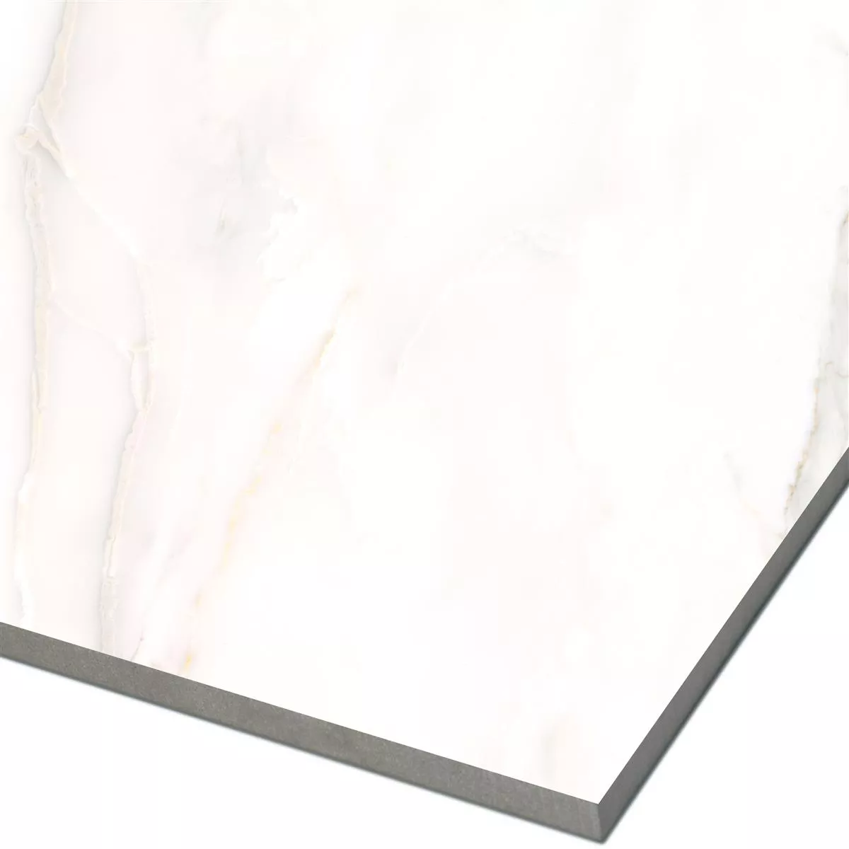 Gresie Rice Aspect De Marmură Calacatta Lustruit 78x78cm