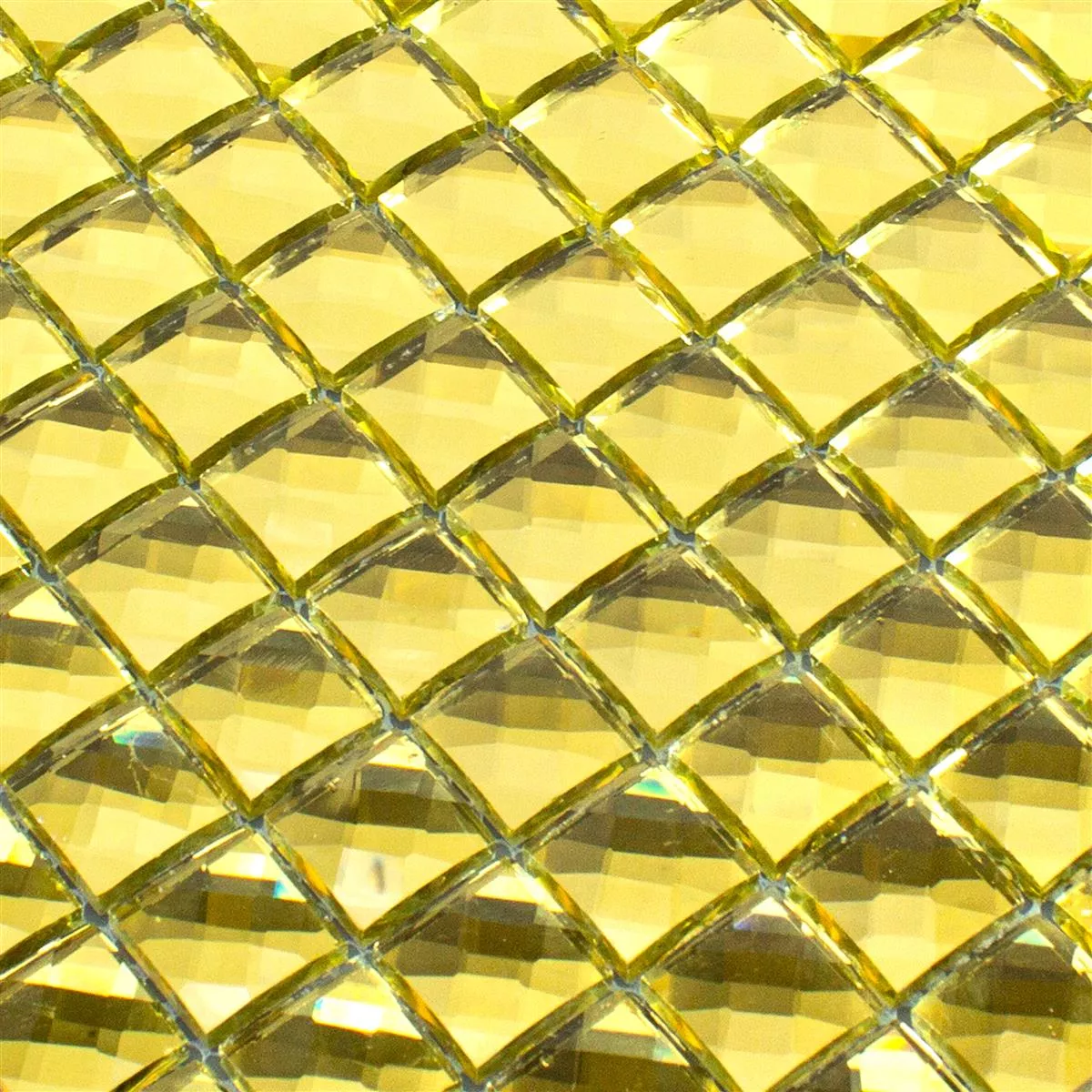 Glas Mosaik Victoria Guld Fyrkant 23