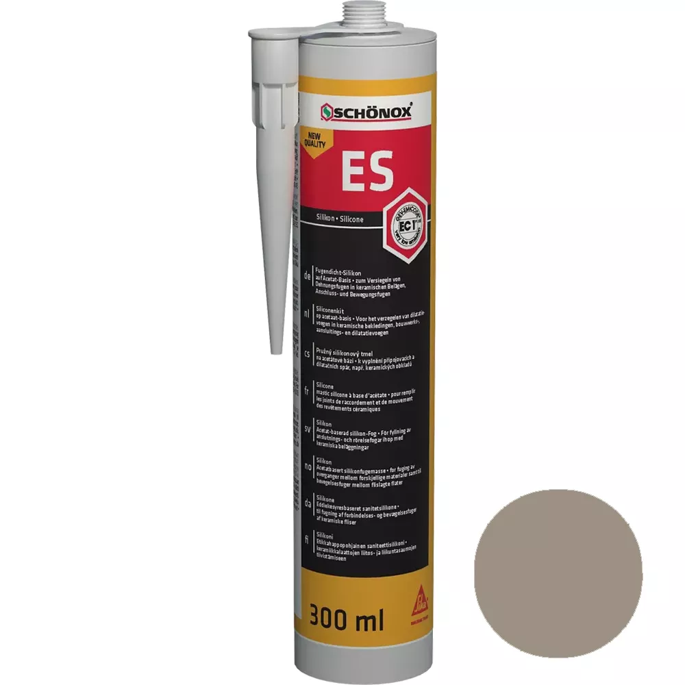 Silicon de etanșare a rosturilor Schönox ES gri nisip (300 ml)