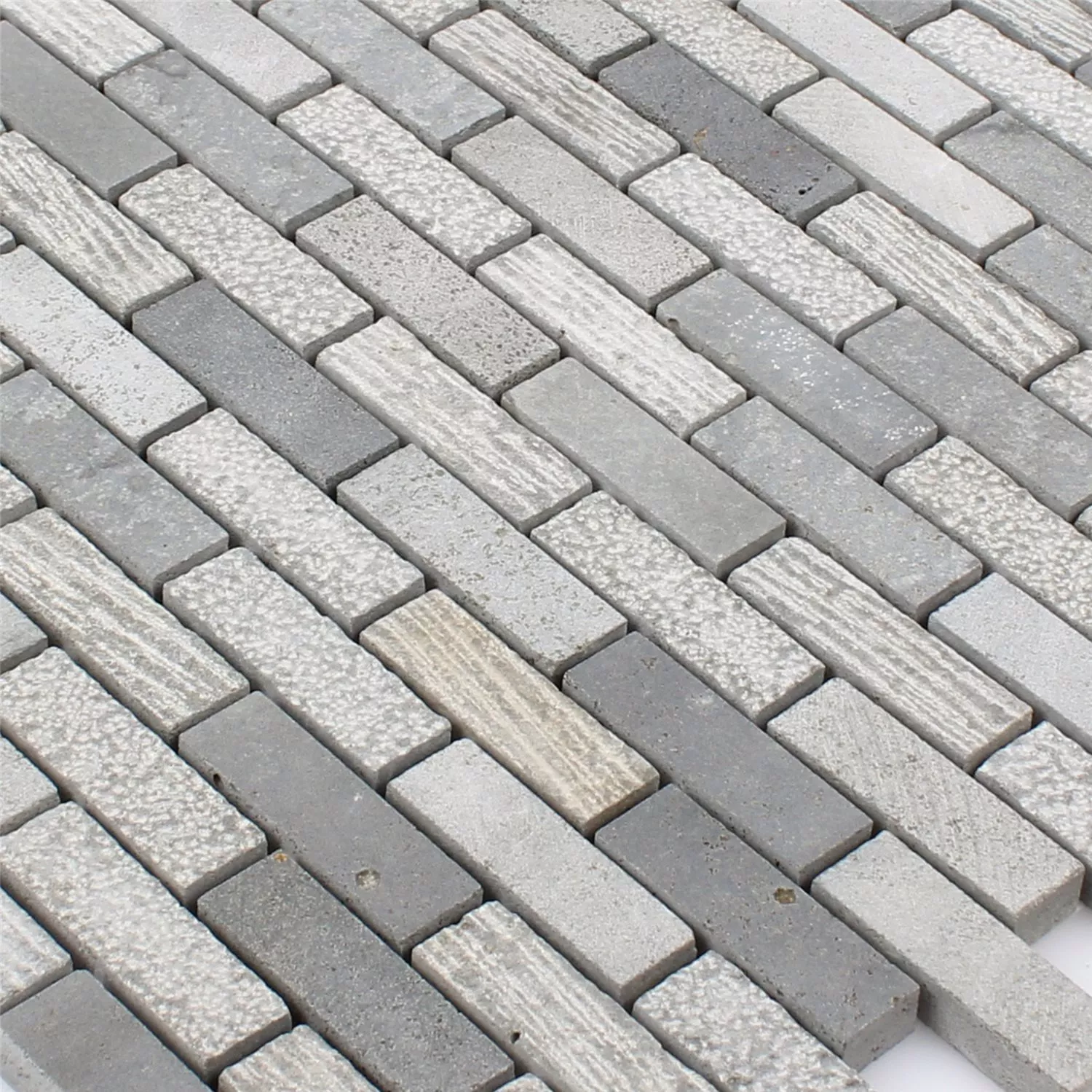 Mosaik Fliser Daimon Sten Carving Mix Cement Grey