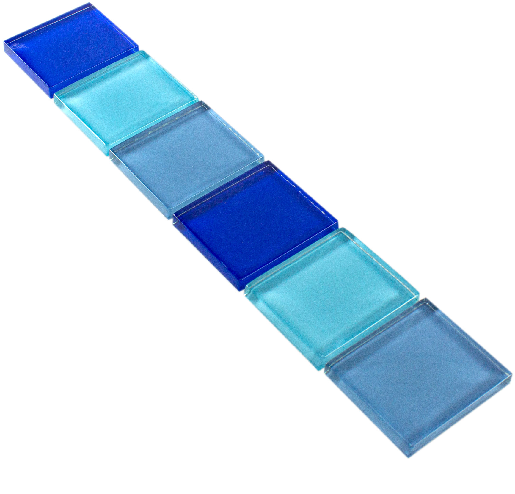 Glass Tiles Border Exira Blue Cyan