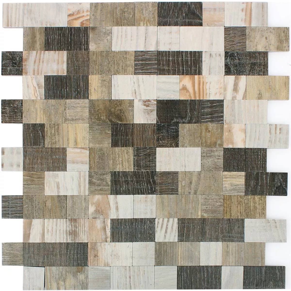 Mozaiková Dlaždice Samolepicí Dřevěný Vzhled Arkansas Hnědá Béžová