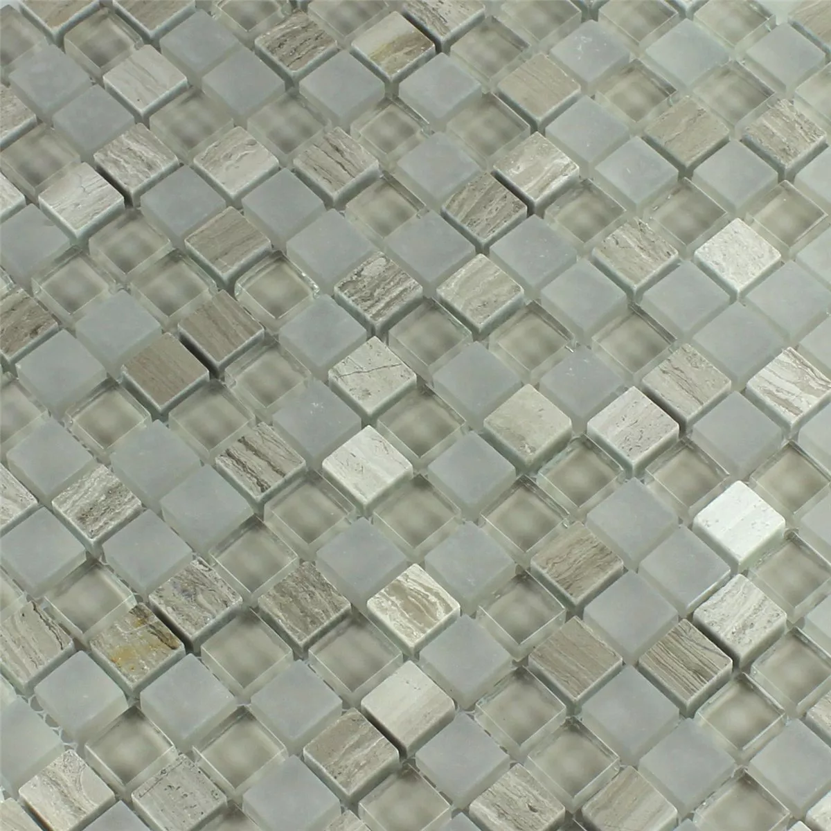 Azulejo Mosaico Vidro Mármore Burlywood 15x15x8mm
