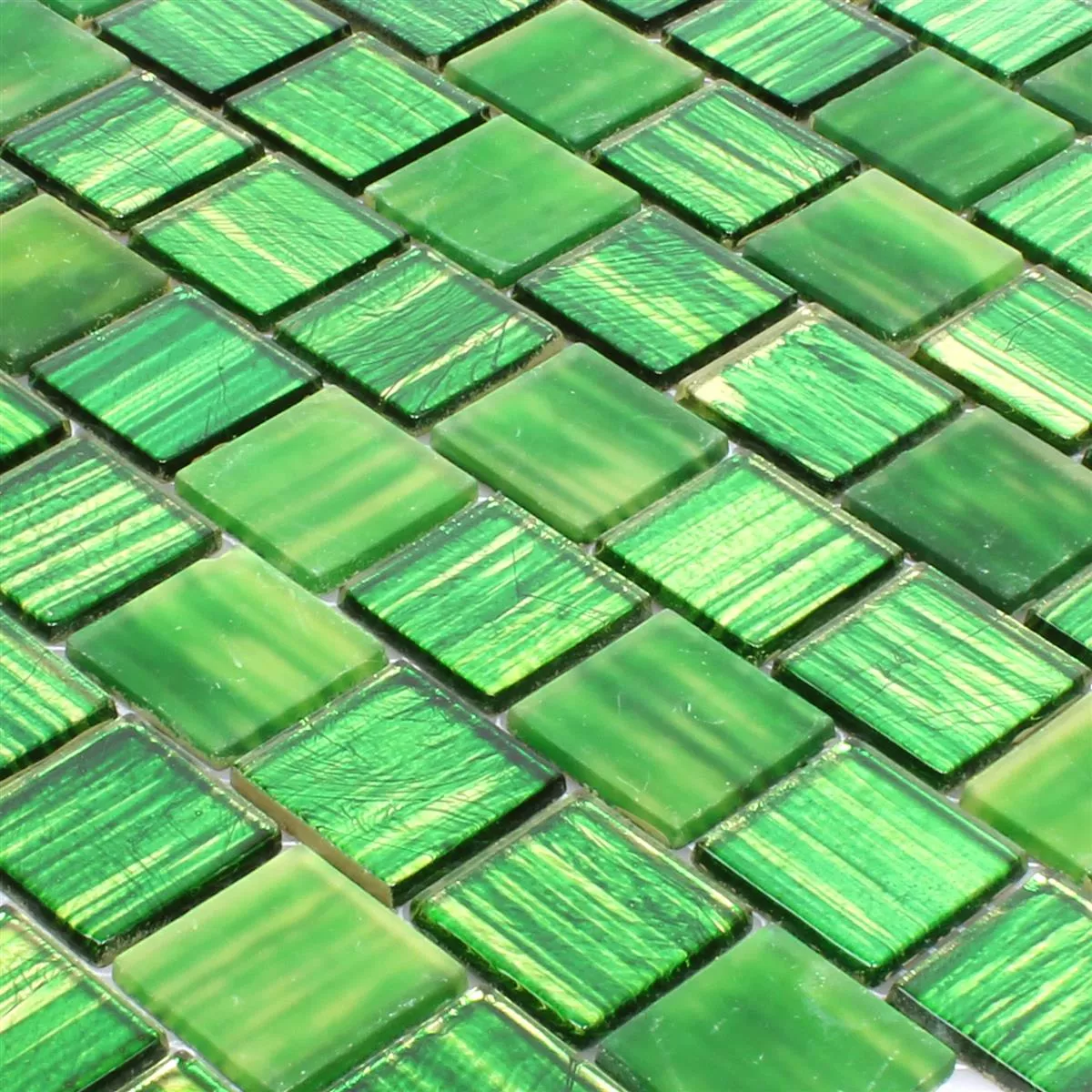 Glass Mosaikk Fliser Lanzarote Grønn Smal