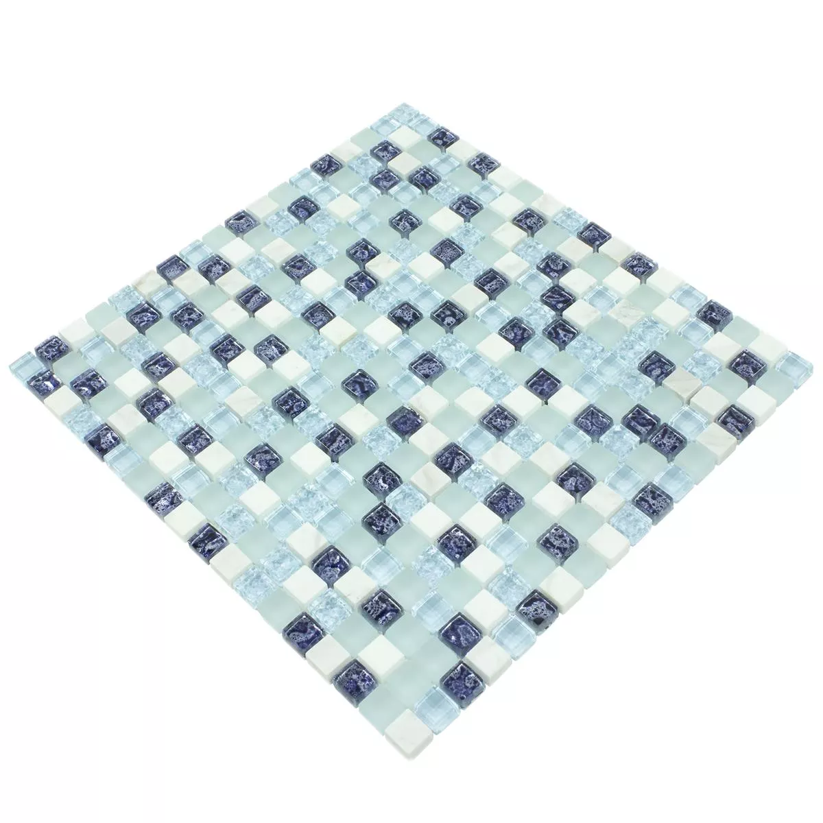 Stakleni Mozaik Pločice Lexington Staklo Mješavina Materijala Plava