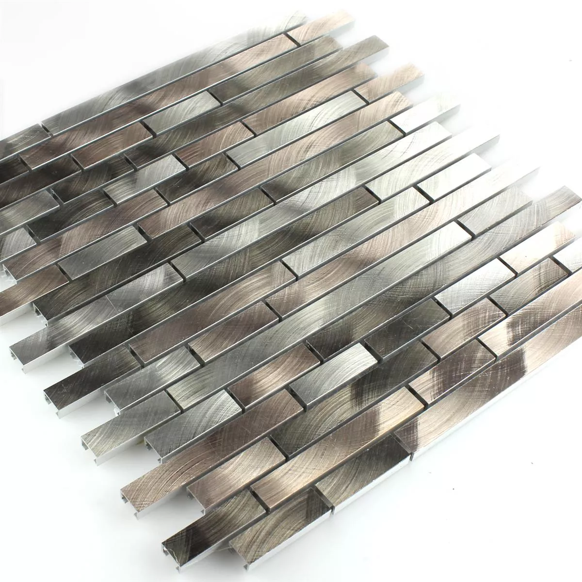 Mosaico Alluminio Metallo Sahara Marrone Mix