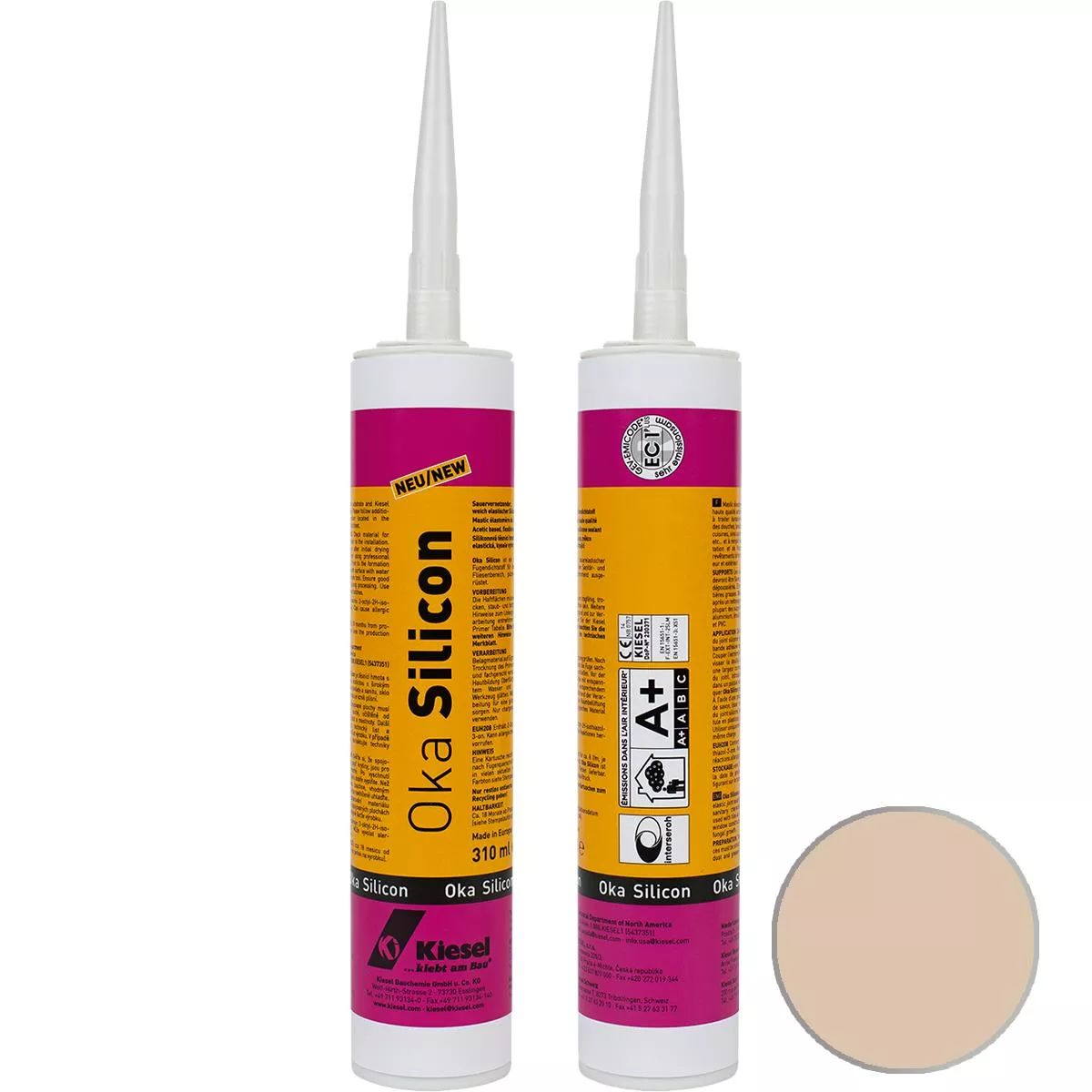 Junta de silicona para Kiesel OKA SILICON Safari Sand 310 ml