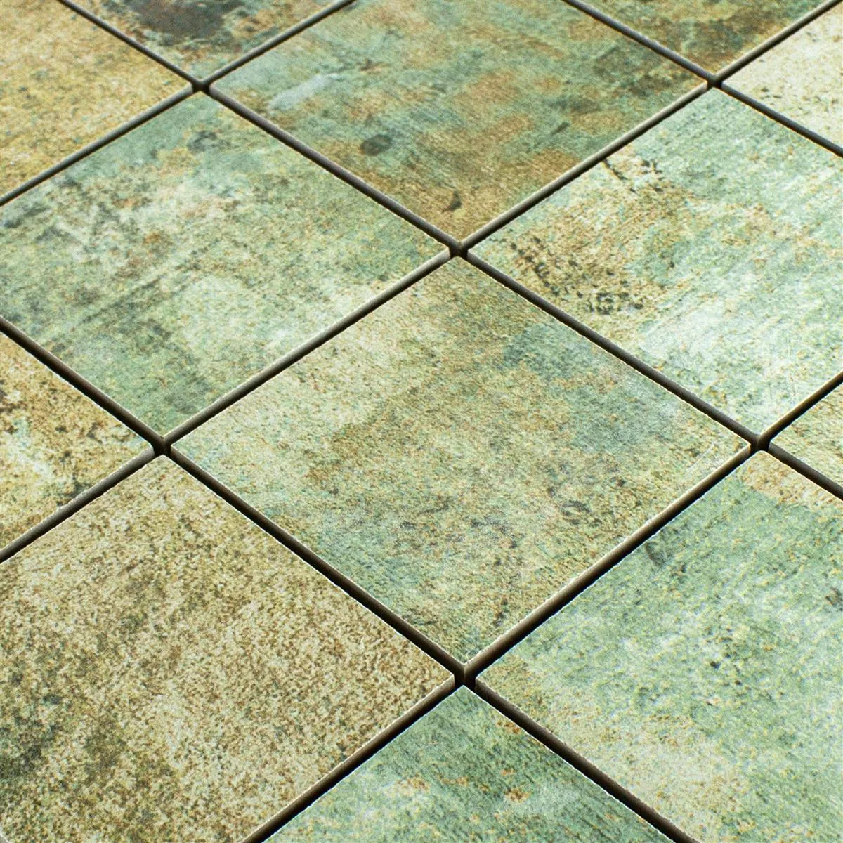 Keramički Mozaik Pločice Moonlight Smeđa Zelena 71x71mm