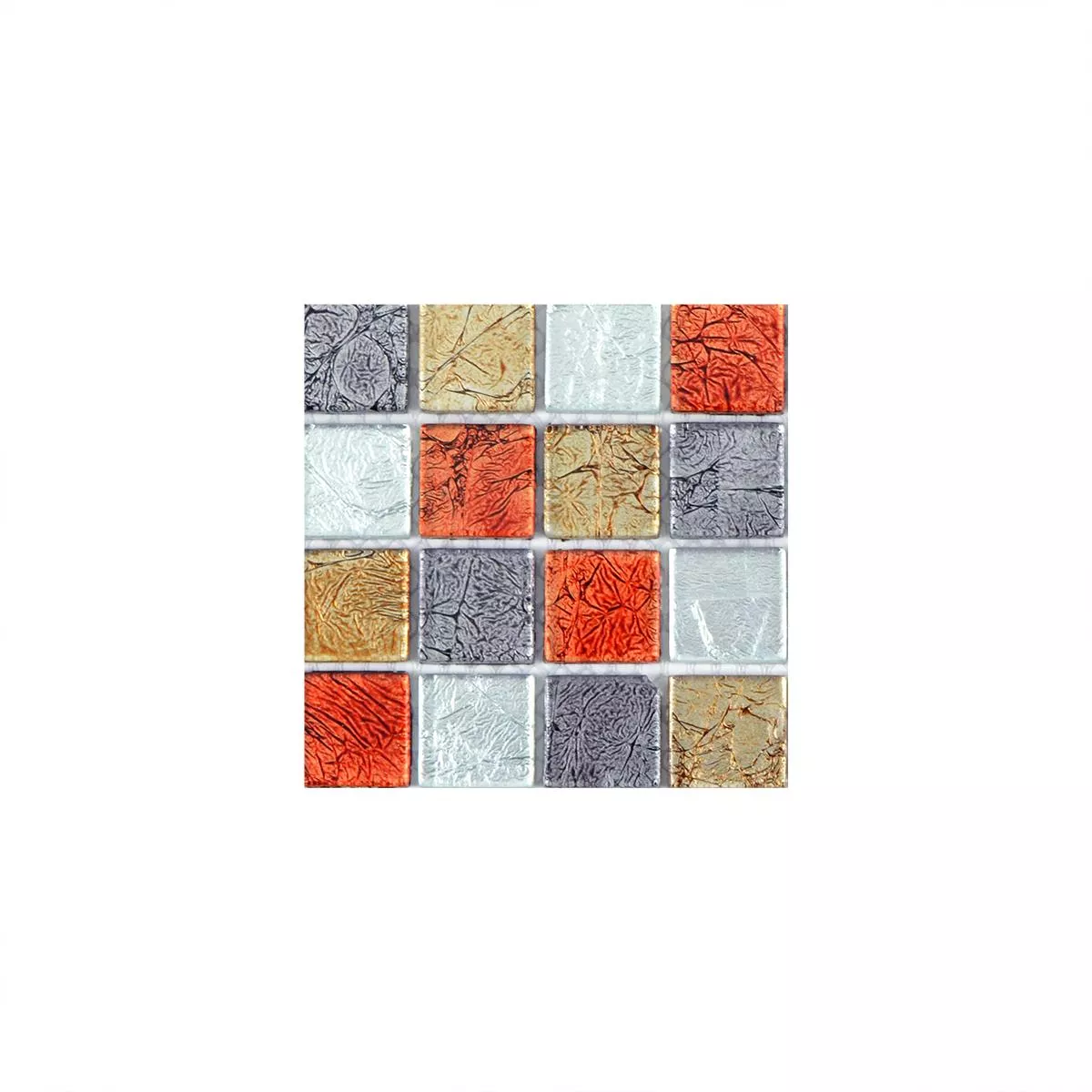 Campione Mosaico Vetro Piastrella Curlew Nero  Quadrato 