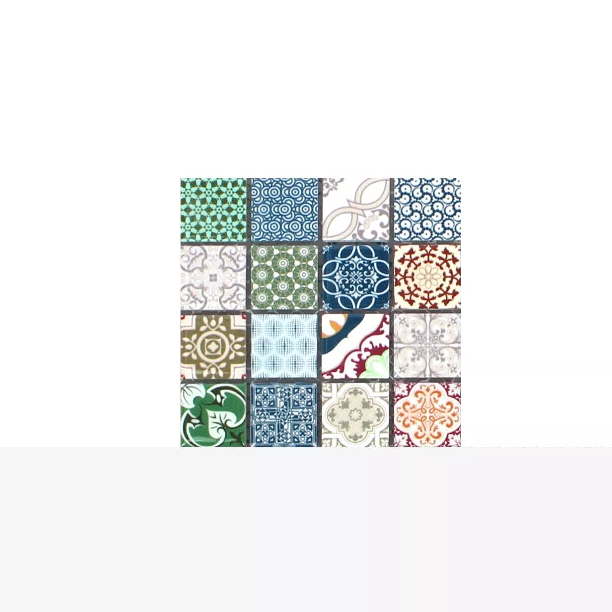 Muestra Azulejos De Mosaico Cerámica Dia Retro