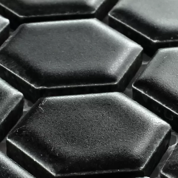 Plăci De Mozaic Ceramică Hexagon Negru Înghețată H23