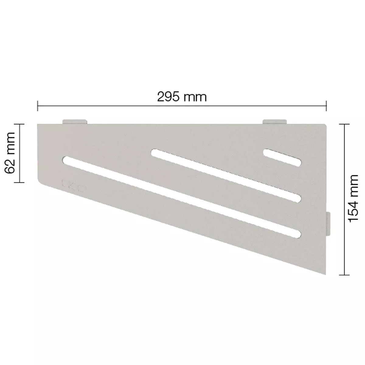 Wandplank doucheplank Schlüter vierkant 15,4x29,5cm Wave Beige