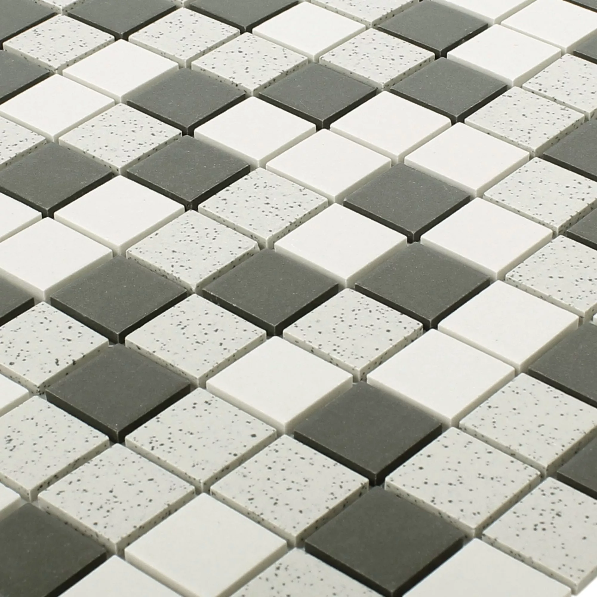 Ceramic Mosaic Tiles Monforte Black Grey Square