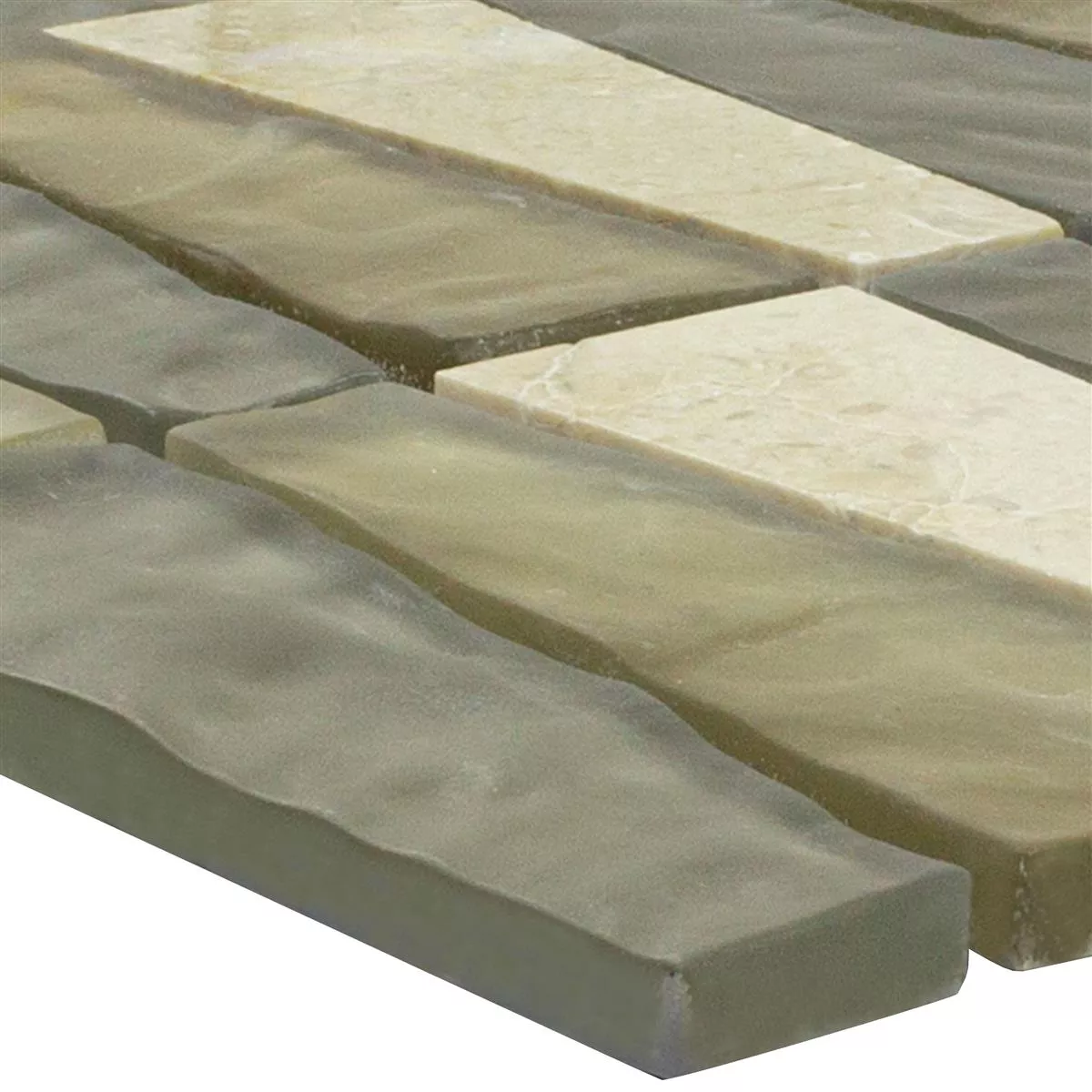 Glass Naturstein Mosaikk Fliser Marseille Beige Brun Mix  Glass Naturstein Mosaikk Fliser Marseille Beige Brun Mix