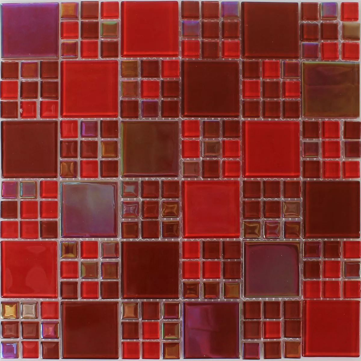 Vzorek Skleněná Mozaika Dlaždice Červená Elox