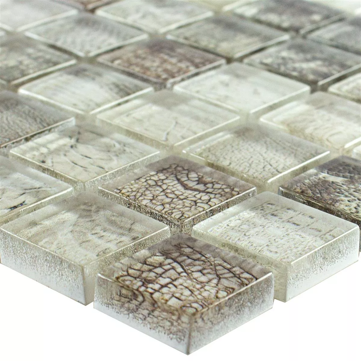 Sample Glass Mosaic Tiles Python Beige 23