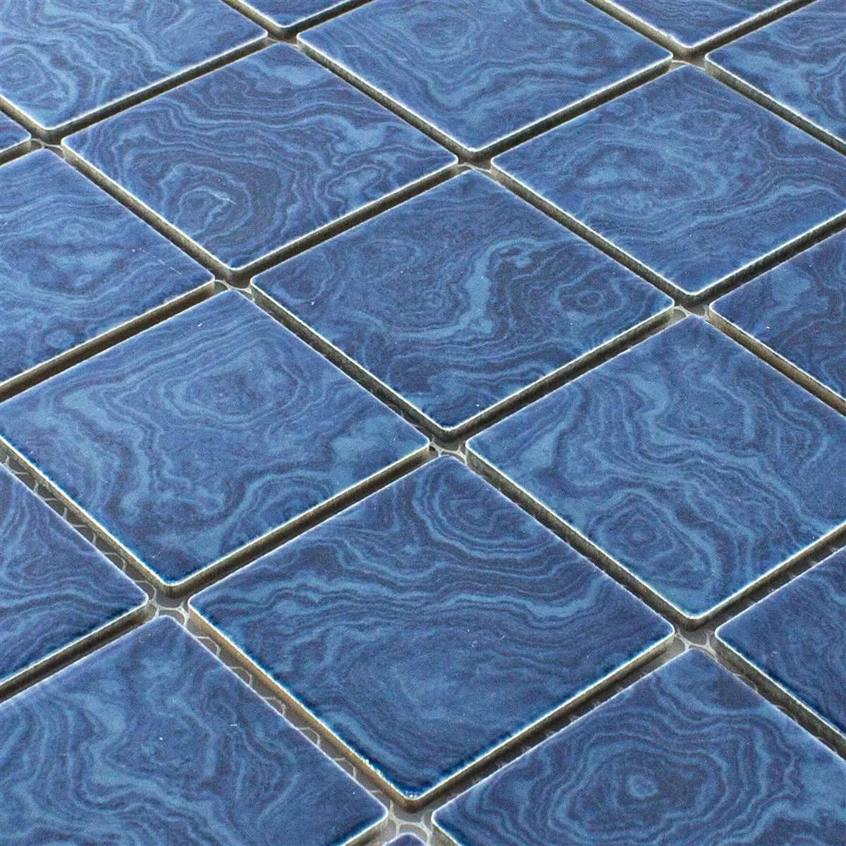 Ceramic Mosaic Tiles David Blue Uni