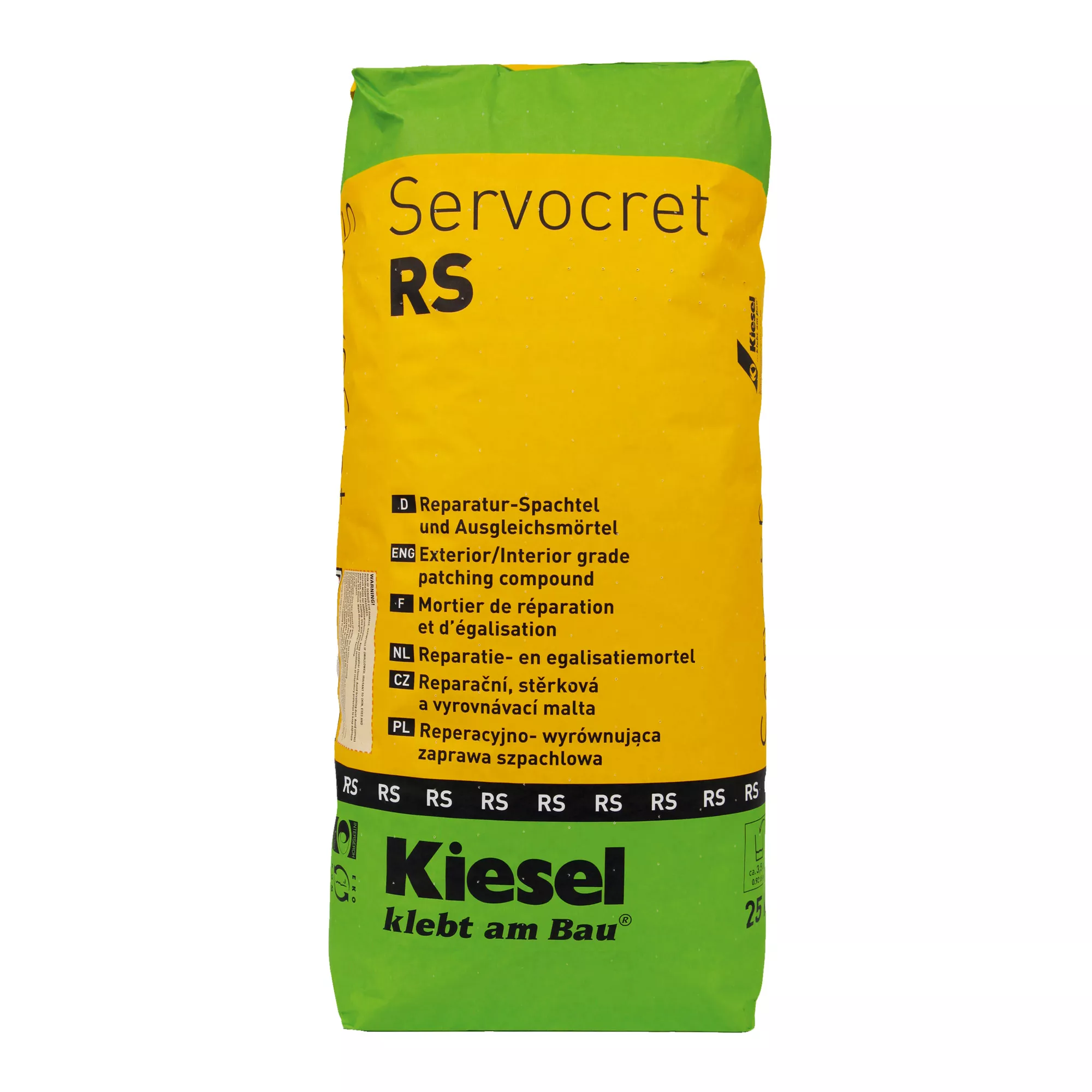 Kiesel Servocret RS - бърз ремонтен пълнител и изравняващ разтвор (25KG)