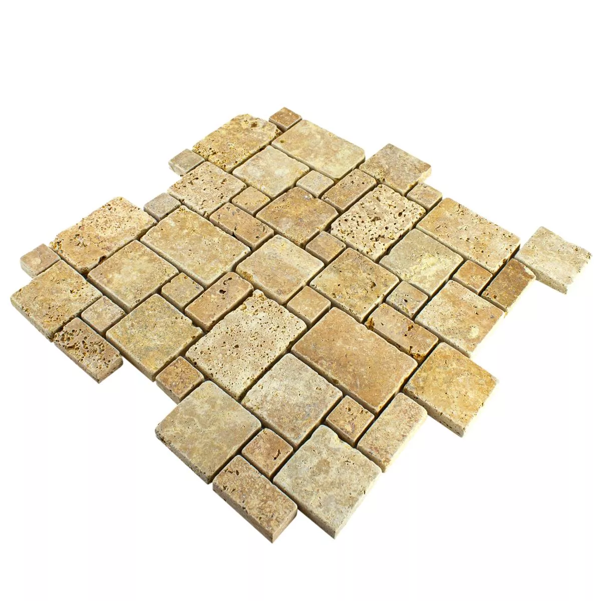 Natural Stone Travertine Mosaic Tiles LaGrange Gold