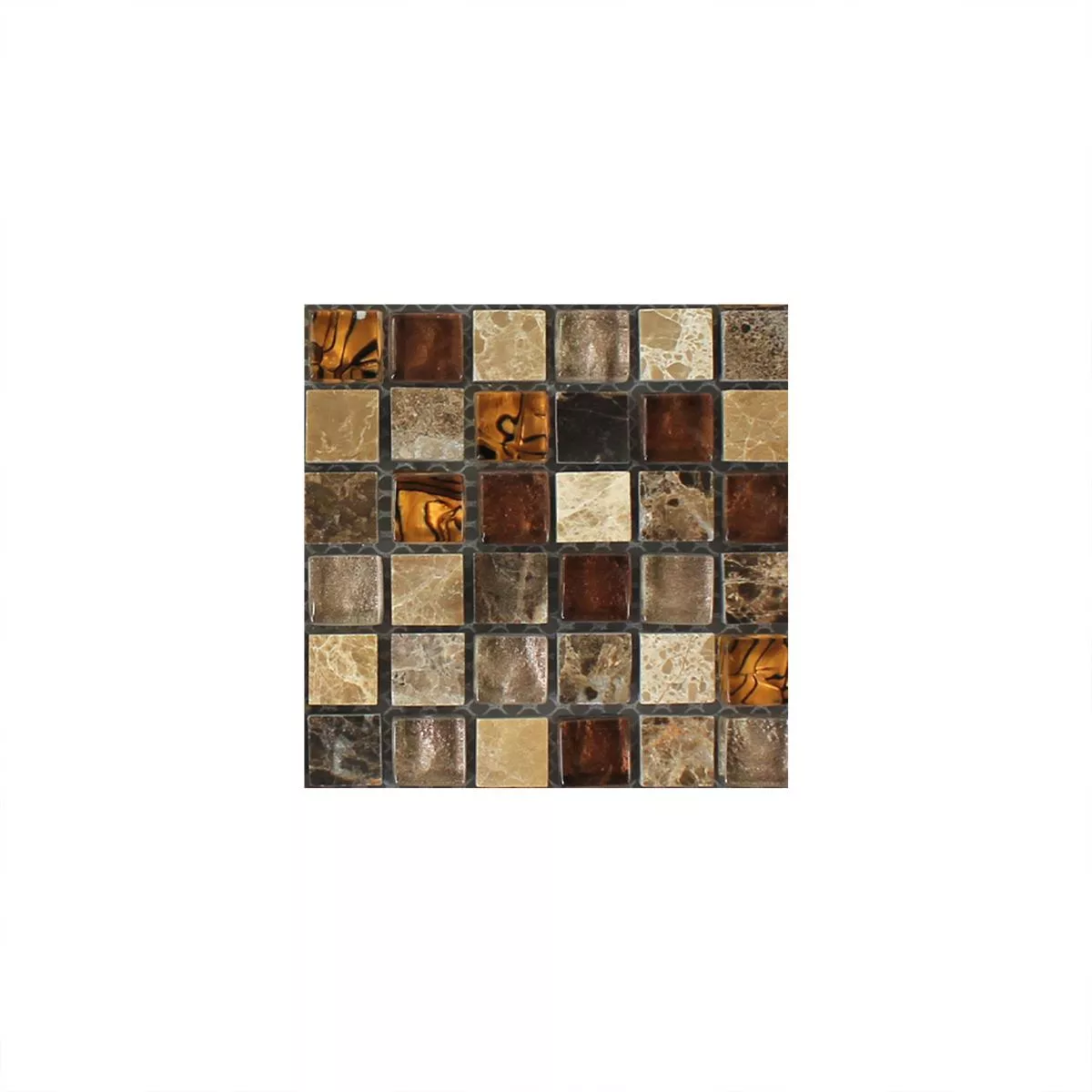 Sample Mosaic Tiles Glass Natural Stone Beige Brown 