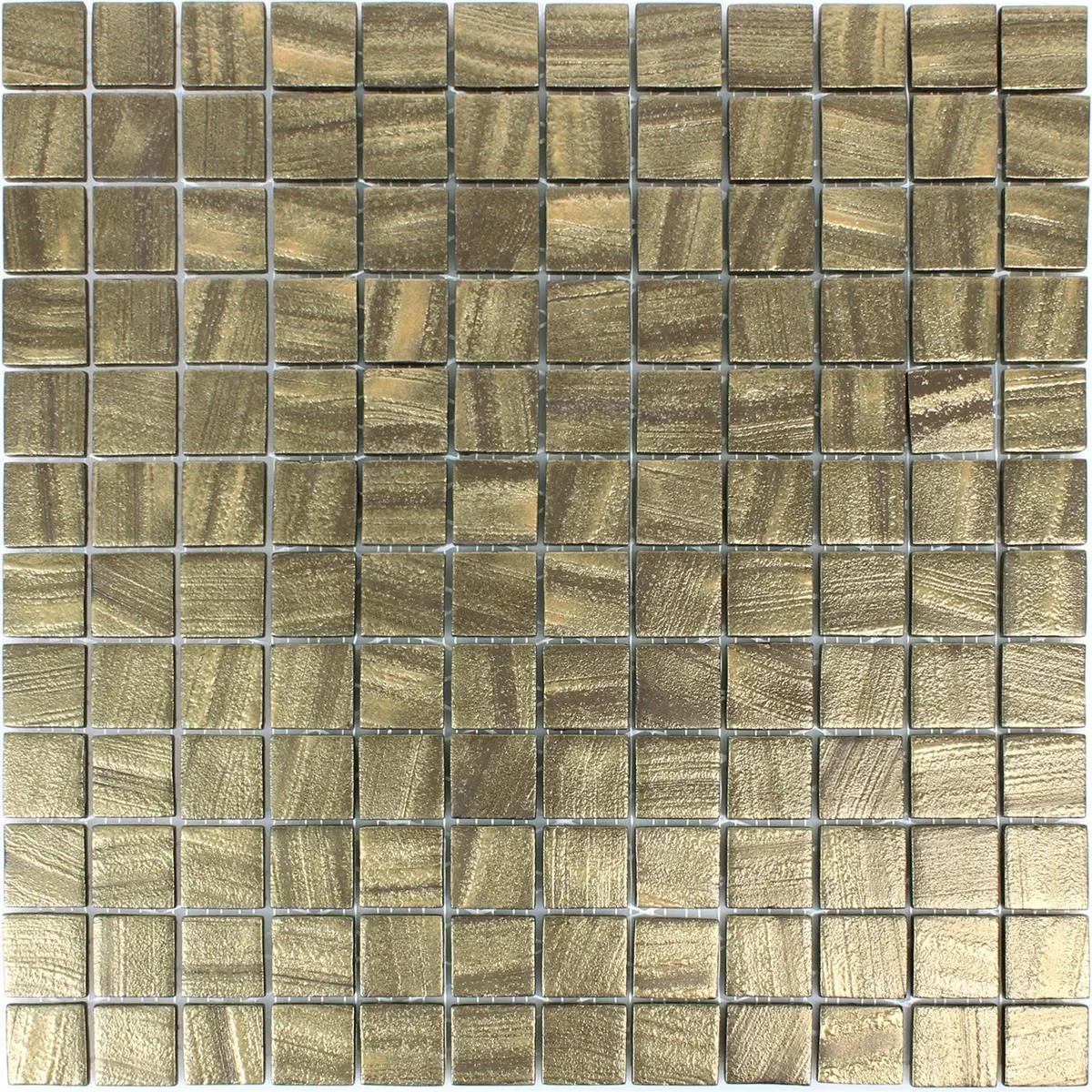 Sample Glass Mosaic Tiles Mascota Satin Gold
