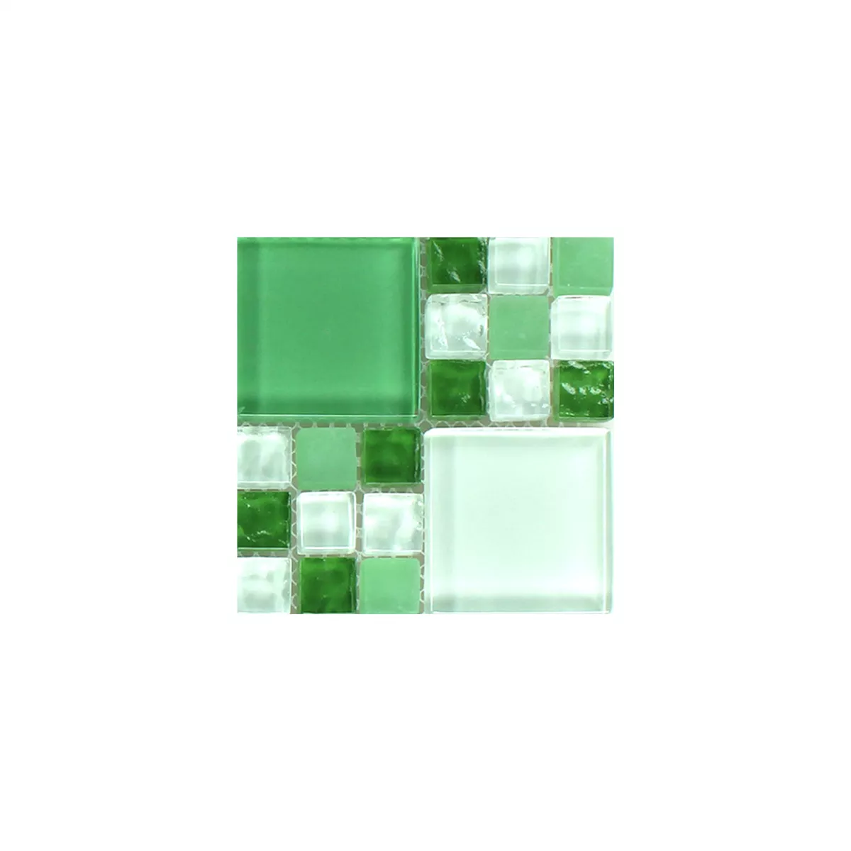 Model din Plăci De Mozaic Sticlă Cristal Verde Mix