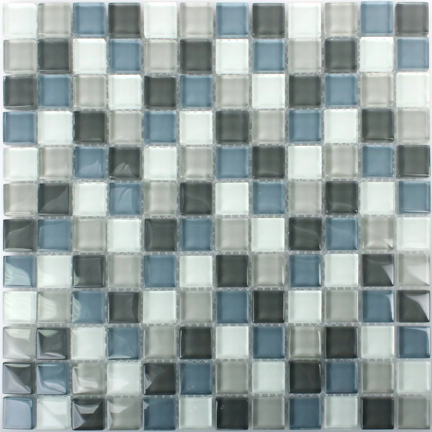 Mozaik Pločice Staklo Palmas Siva Plava Bijela