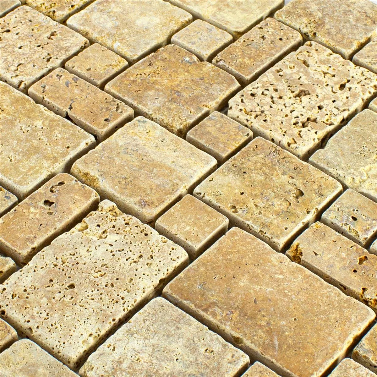 Piatră Naturală Travertin Plăci De Mozaic LaGrange Aur