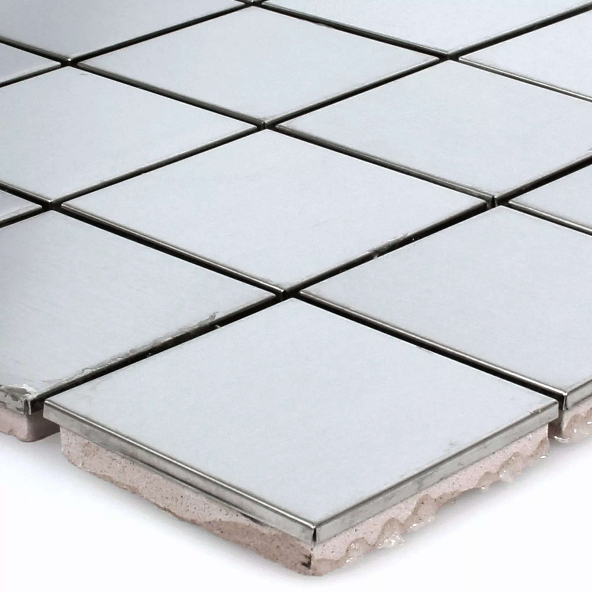 Stainless Steel Mosaic Tiles Glossy Square 48