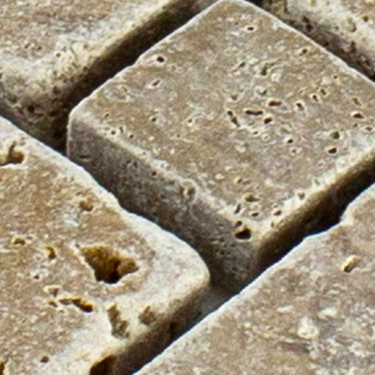 Πρότυπο από Φυσική Πέτρα Είδος Ασβεστόλιθου Ψηφιδωτά Πλακάκια LaGrange Kαφέ