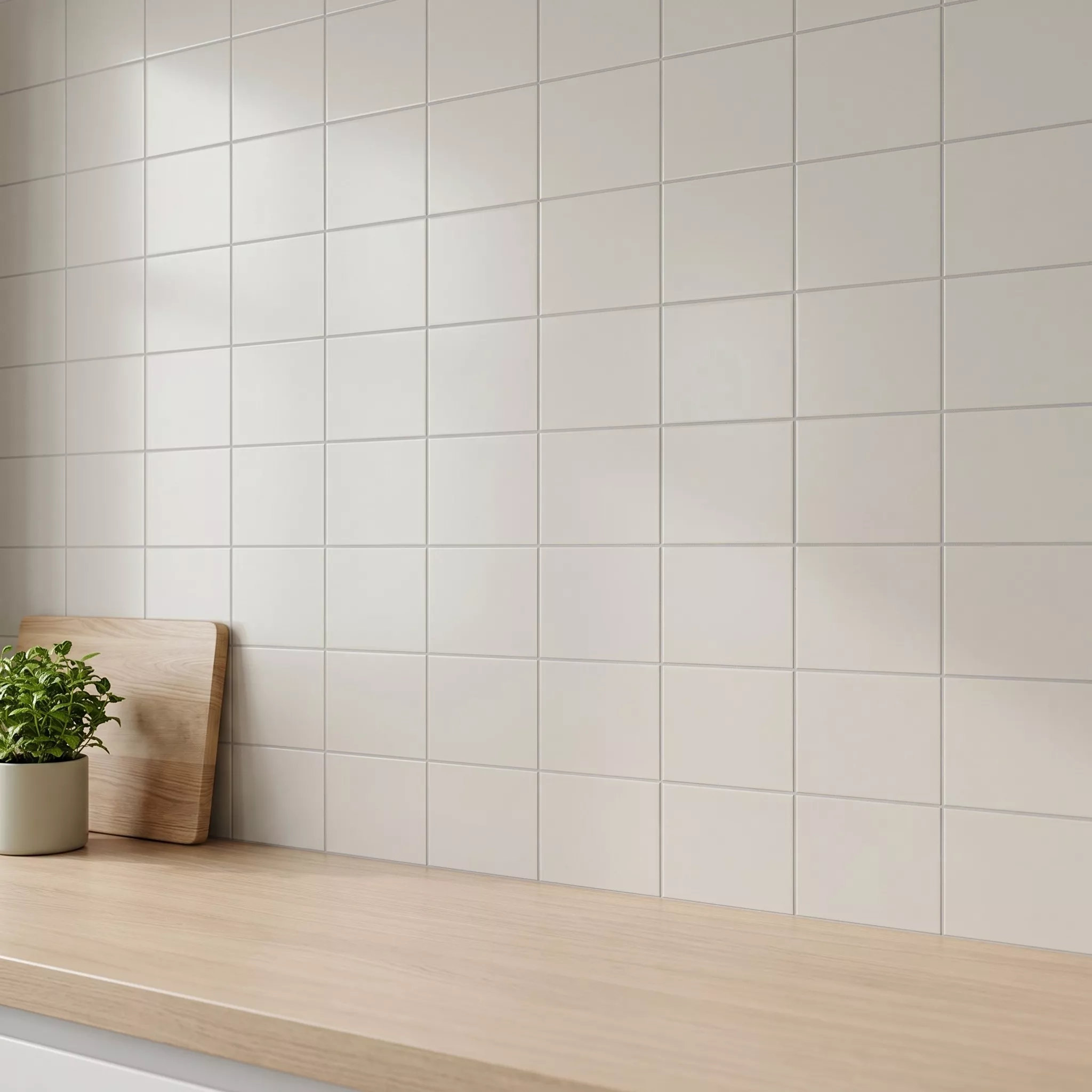 Metro tegel Grijs Mat 20x20 cm Zonder Facet Ashville Light Grey