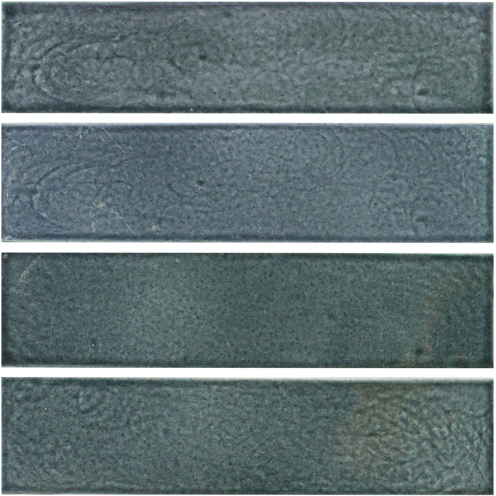 Wall Tile Open Air Waved 6x24cm Black