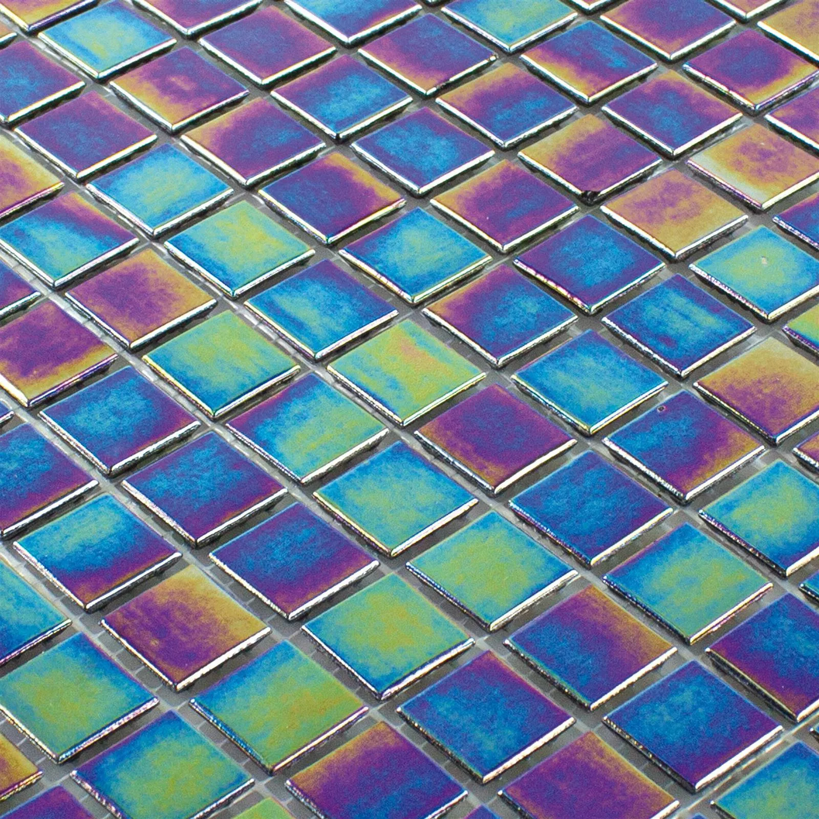 Glass Mosaikk Williams Perlemor Effekt Grønn Svart