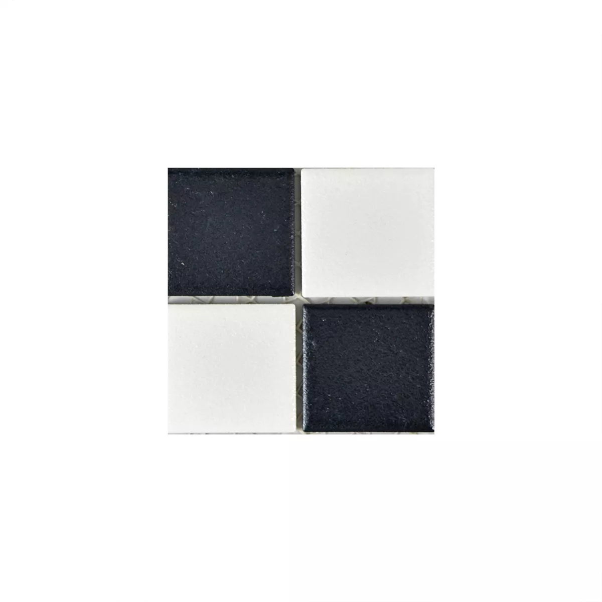 Padrão de Cerâmica Azulejo Mosaico Heinmot Preto Branco R10 Q48