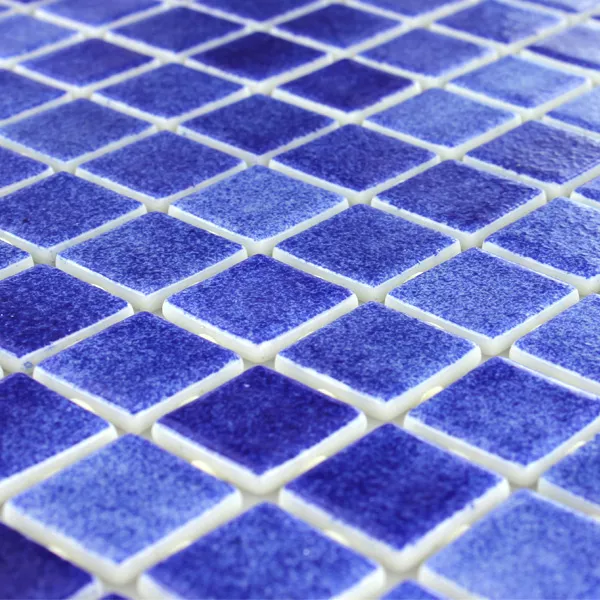 Padrão de Vidro Piscina Pool Mosaico  Azul Escuro Mix