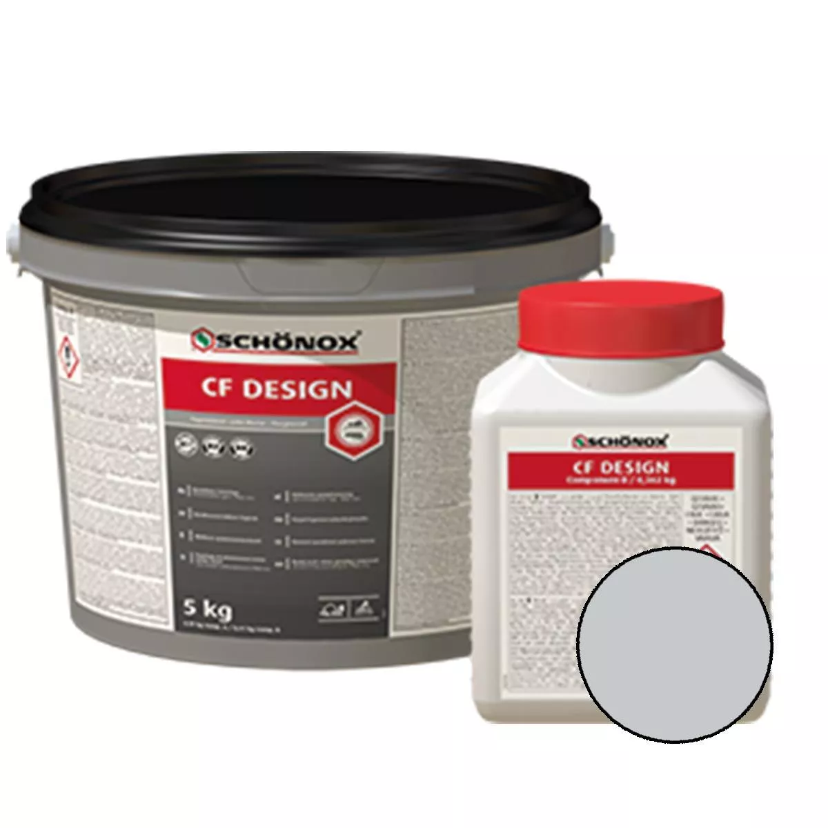 Grout Schönox CF Design Epoxy Resin Colorfuge Silver Grey 2,5 kg