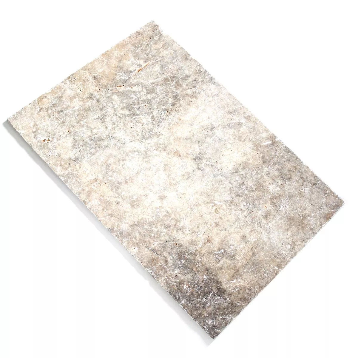 Plytka Z Naturalnego Kamienia Trawertyn Nestor Srebrny 40,6x60cm