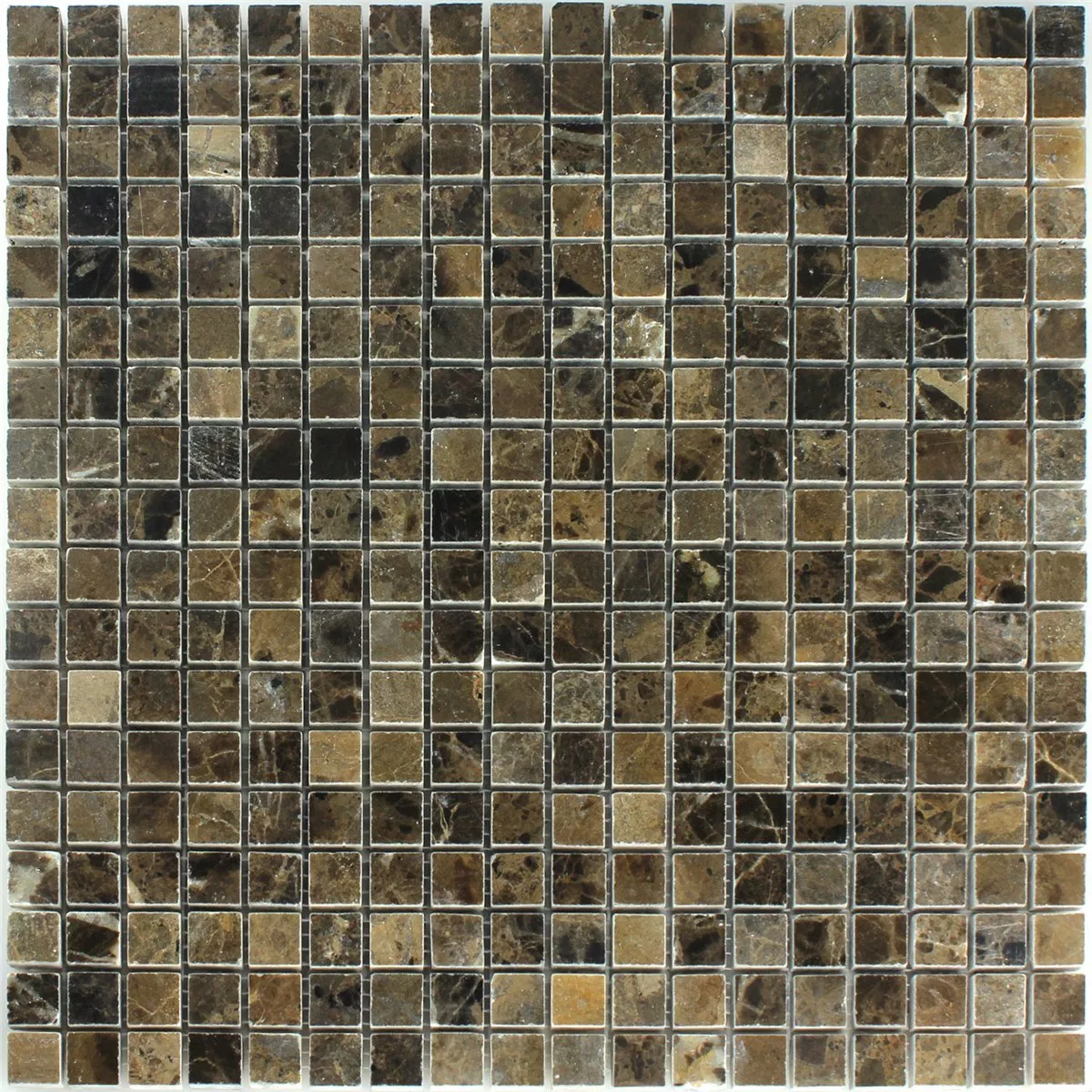Plăci De Mozaic Marmură Maro Lustruit 15x15x7,5mm