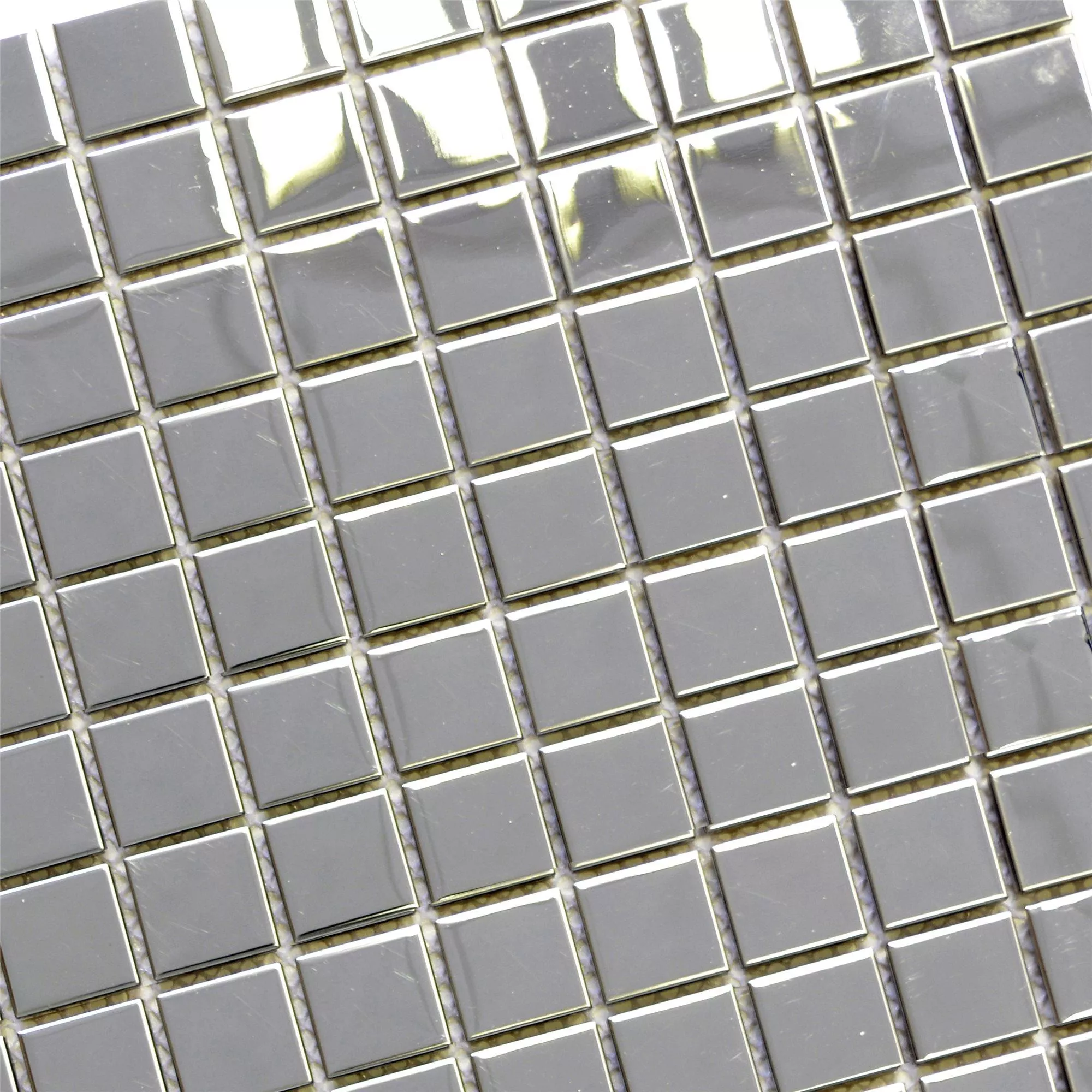 Rostfritt Stål Mosaik Magnet Glänsande Fyrkant 23