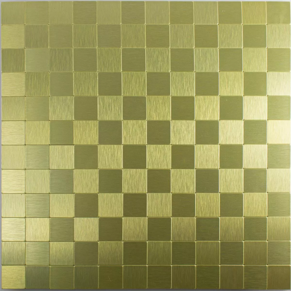 Azulejo Mosaico Metal Autoadesivo Vryburg Ouro Quadrada 23