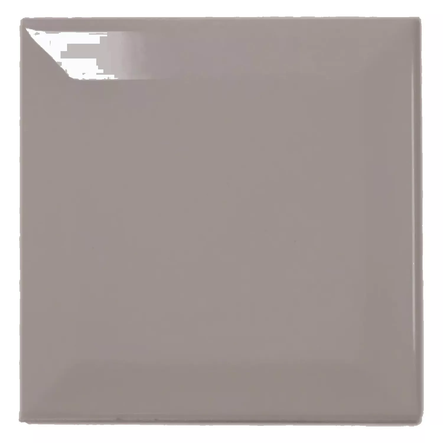Metrofliese Grau Glänzend 10x10 cm Facette Catarina Plata