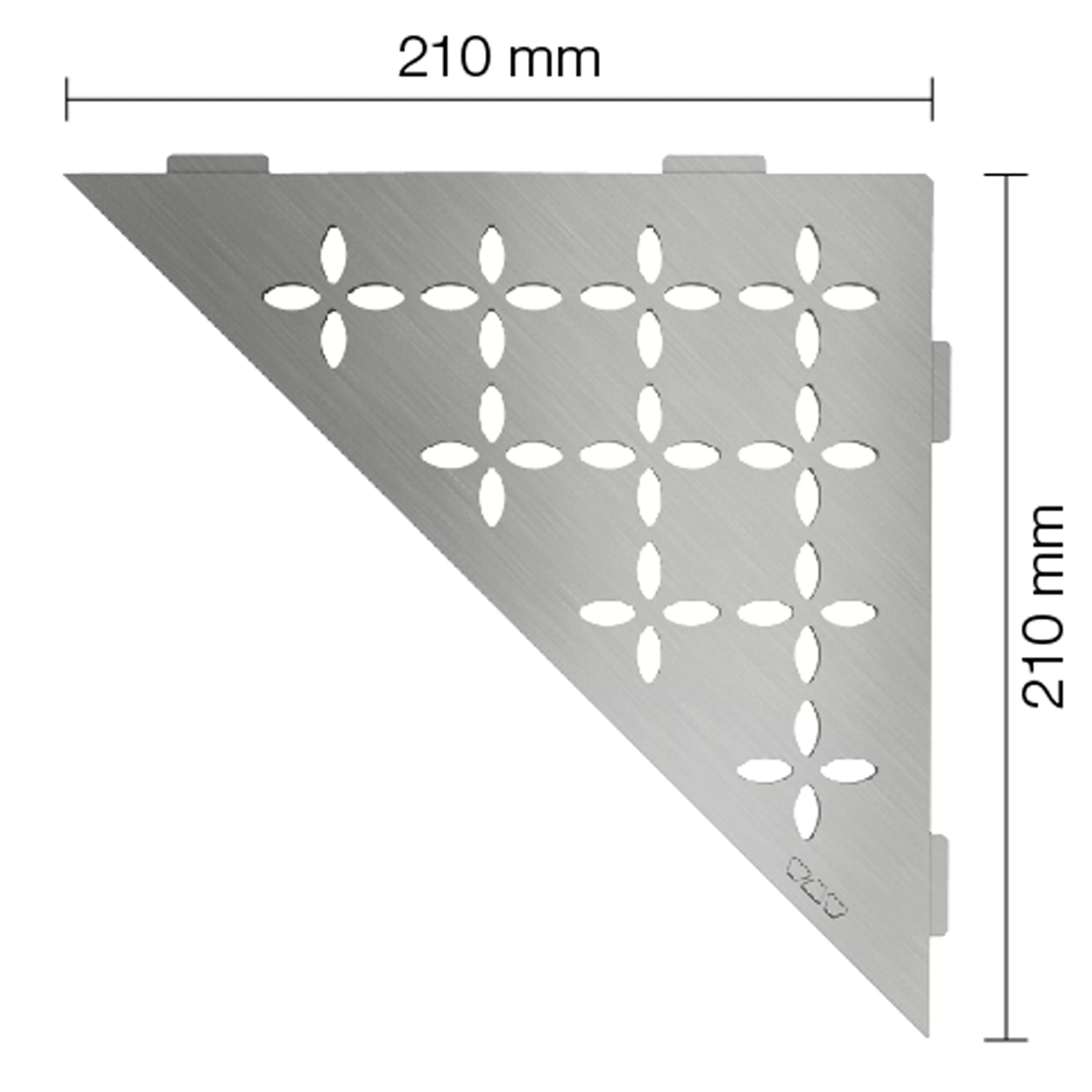 Prateleira de parede prateleira de chuveiro Schlüter triângulo 21x21cm floral aço inoxidável