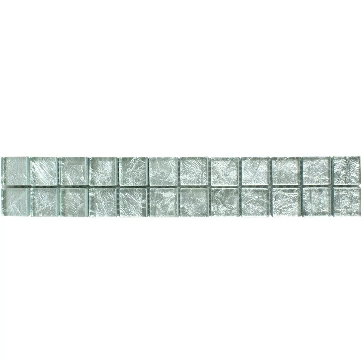 Glass Mosaikk Fliser Grense Frederick Sølv Q23