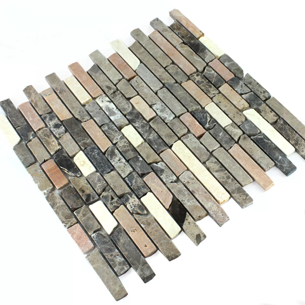 Sample Mosaic Tiles Marble Brown Mix