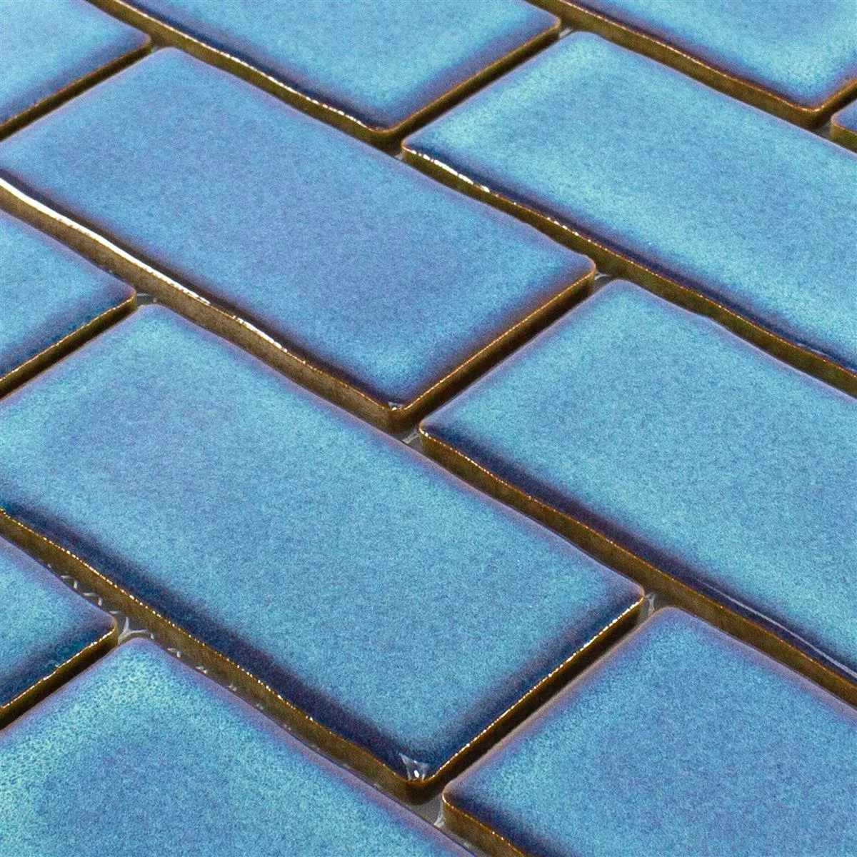 Cerâmica Azulejo Mosaico Florenz Feito à Mão Azul
